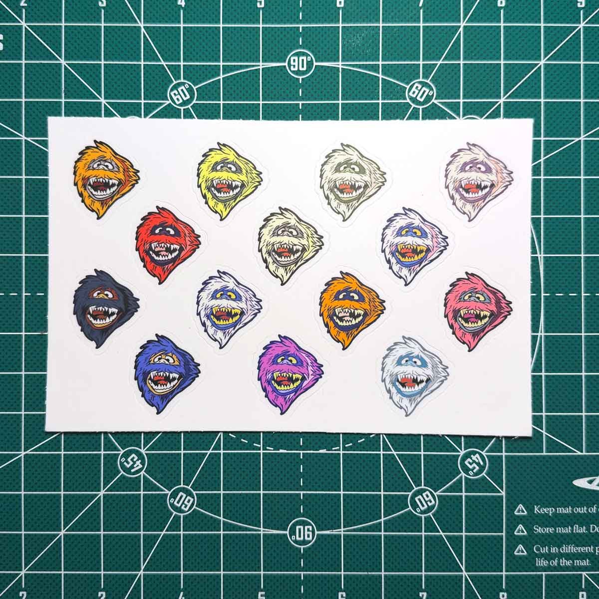 Bumble Yeti Colors - Kiss-Cut Sticker Sheet