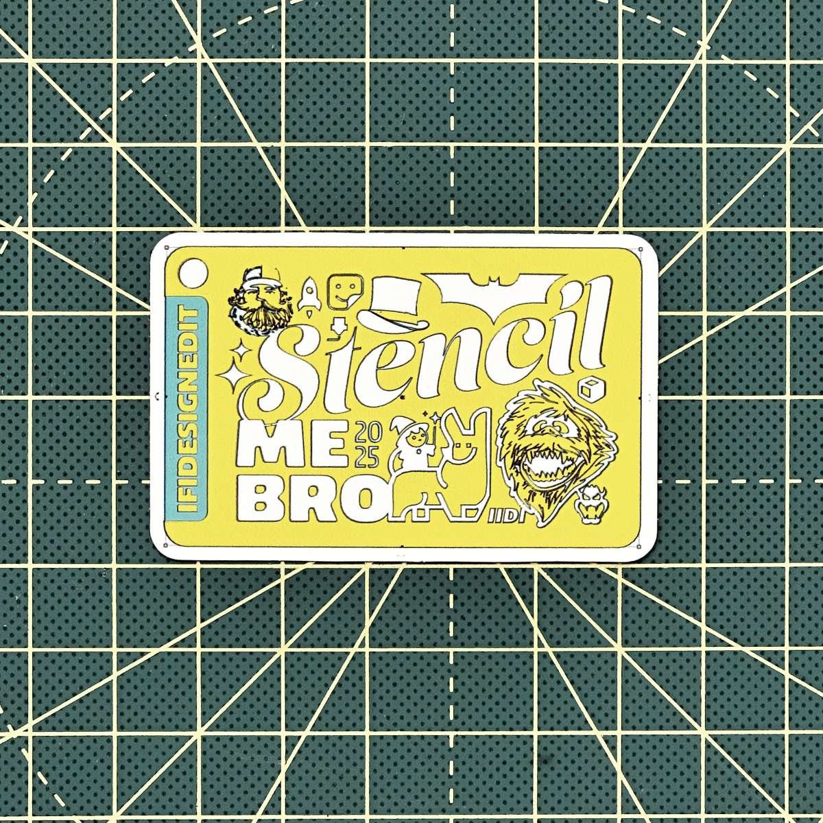 Stencil Me Bro - Sticker