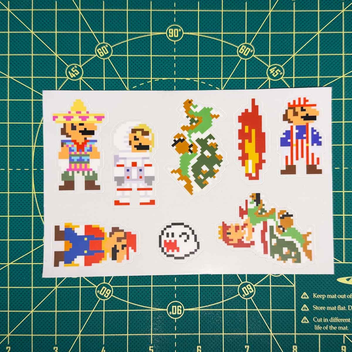 Super Mario Galaxy & Beyond - 8-Bit Kiss-Cut Sticker Sheet